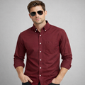 Maroon Solid Casual Shirt